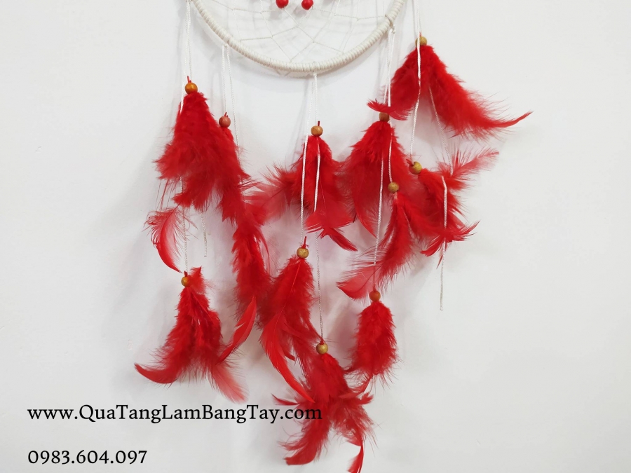 dreamcatcher đẹp trắng đỏ